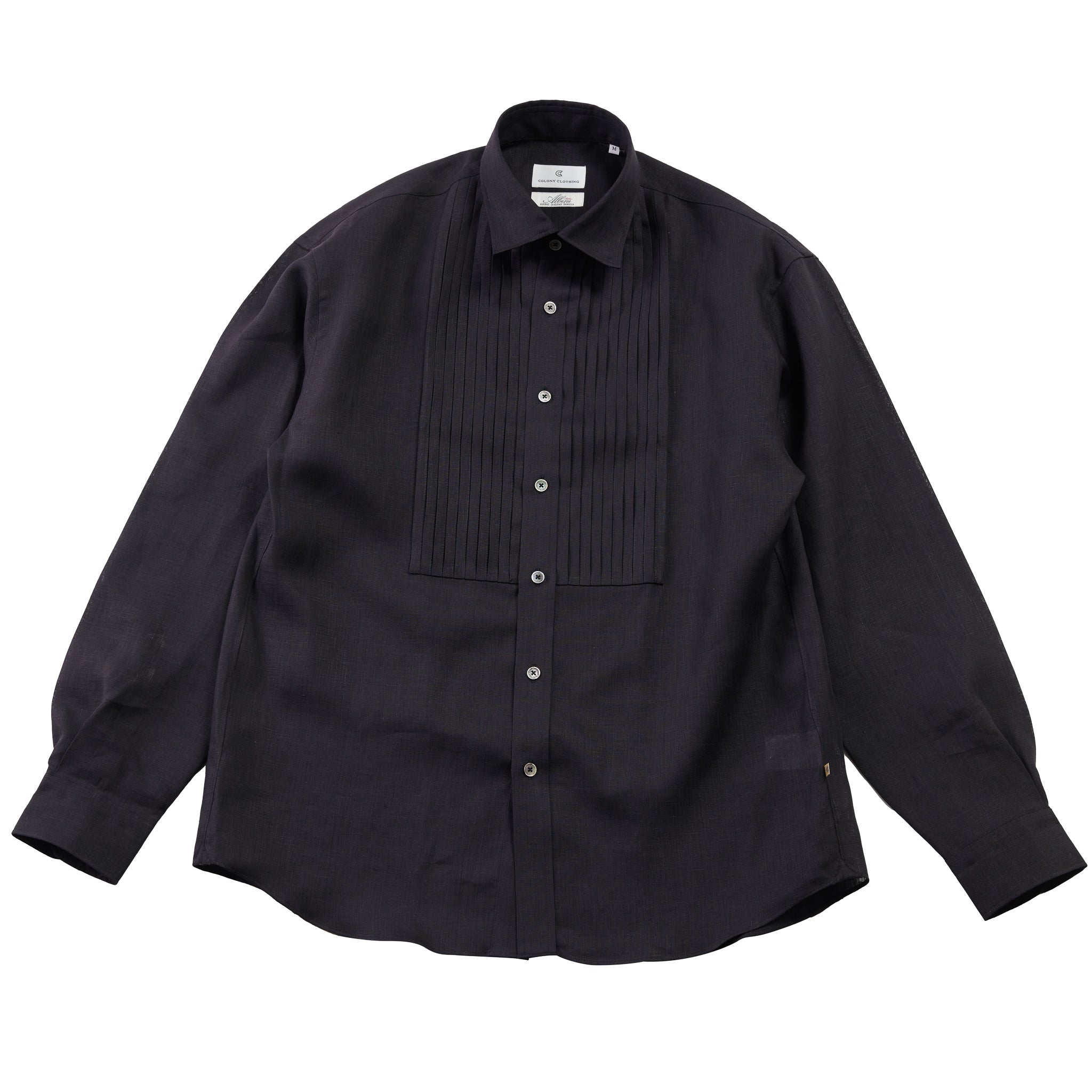 COLONY CLOTHING / PLEATED LINEN SHIRT / CC2101-SH05