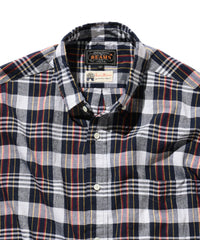 BEAMS PLUS / INDIAN MADRAS BUTTON-DOWN SHIRT (NAVY)