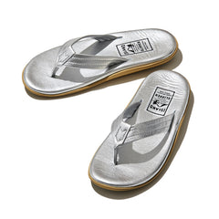 ISLAND SLIPPER CLASSIC SILVER LEATHER THONG (PT202M SILVER)