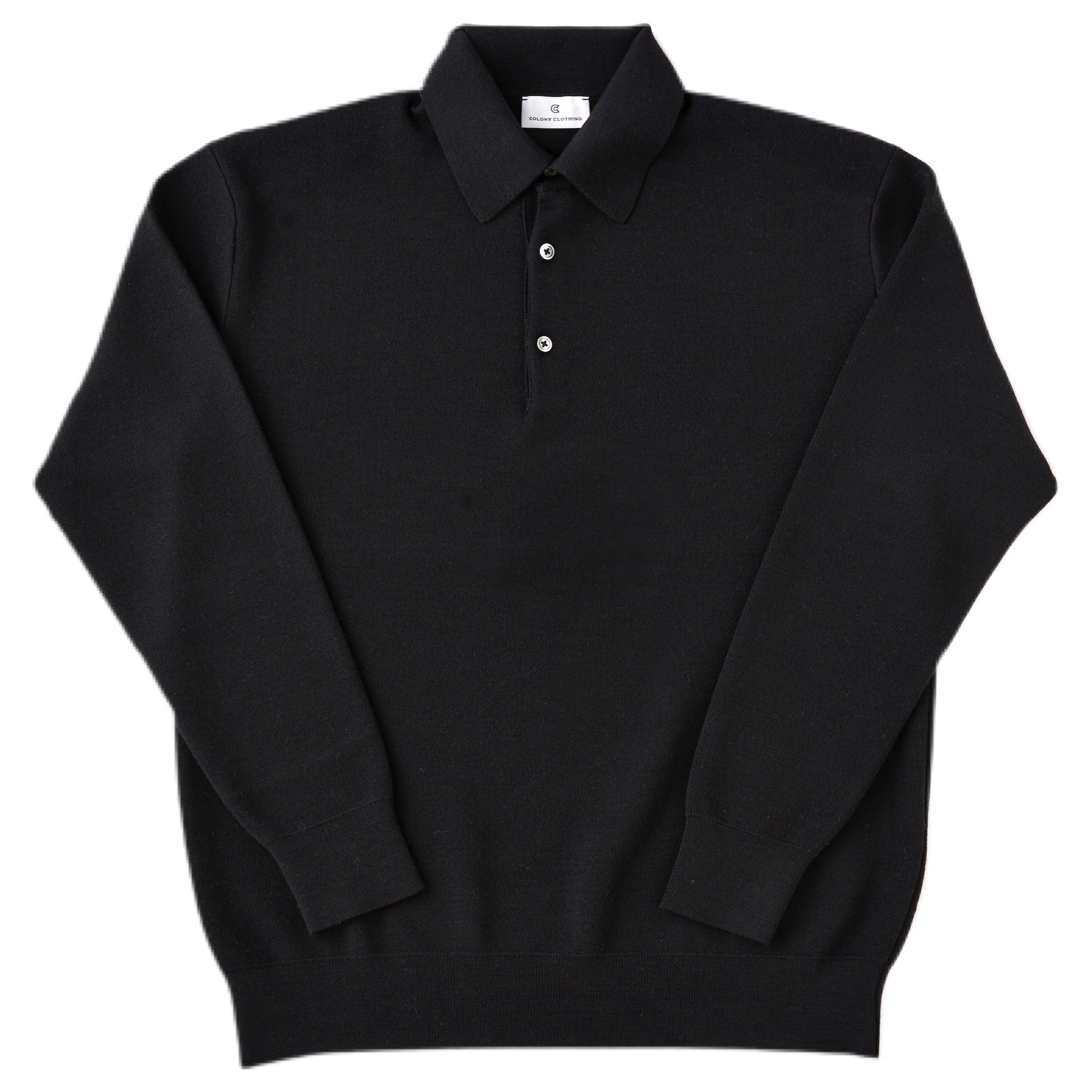 COLONY CLOTHING / MERINO WOOL KNIT POLO / CC21-2-KT01