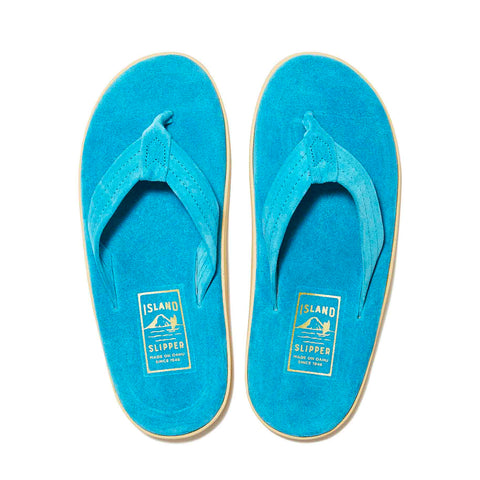ISLAND SLIPPER TURQUOISE SUEDE THONG (PT203 TURQUOISE)