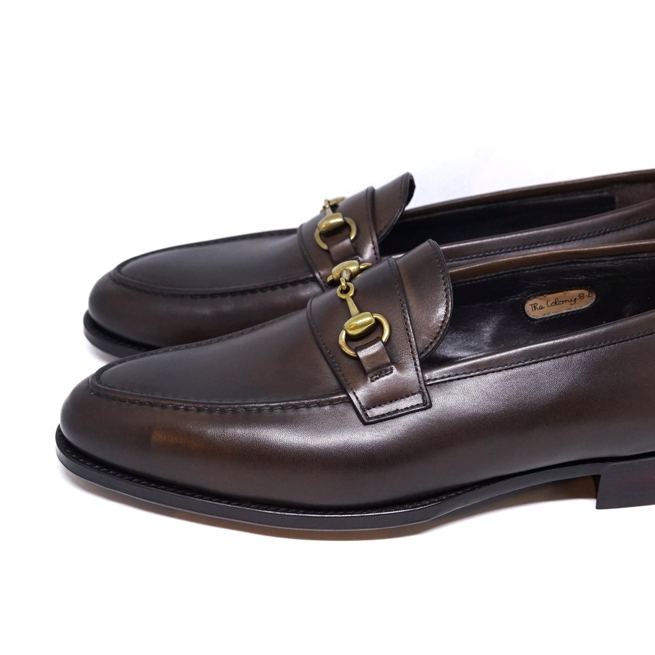 GEORGE CLEVERLEY / THE COLONY ANTIQUE DARK BROWN LOAFERS