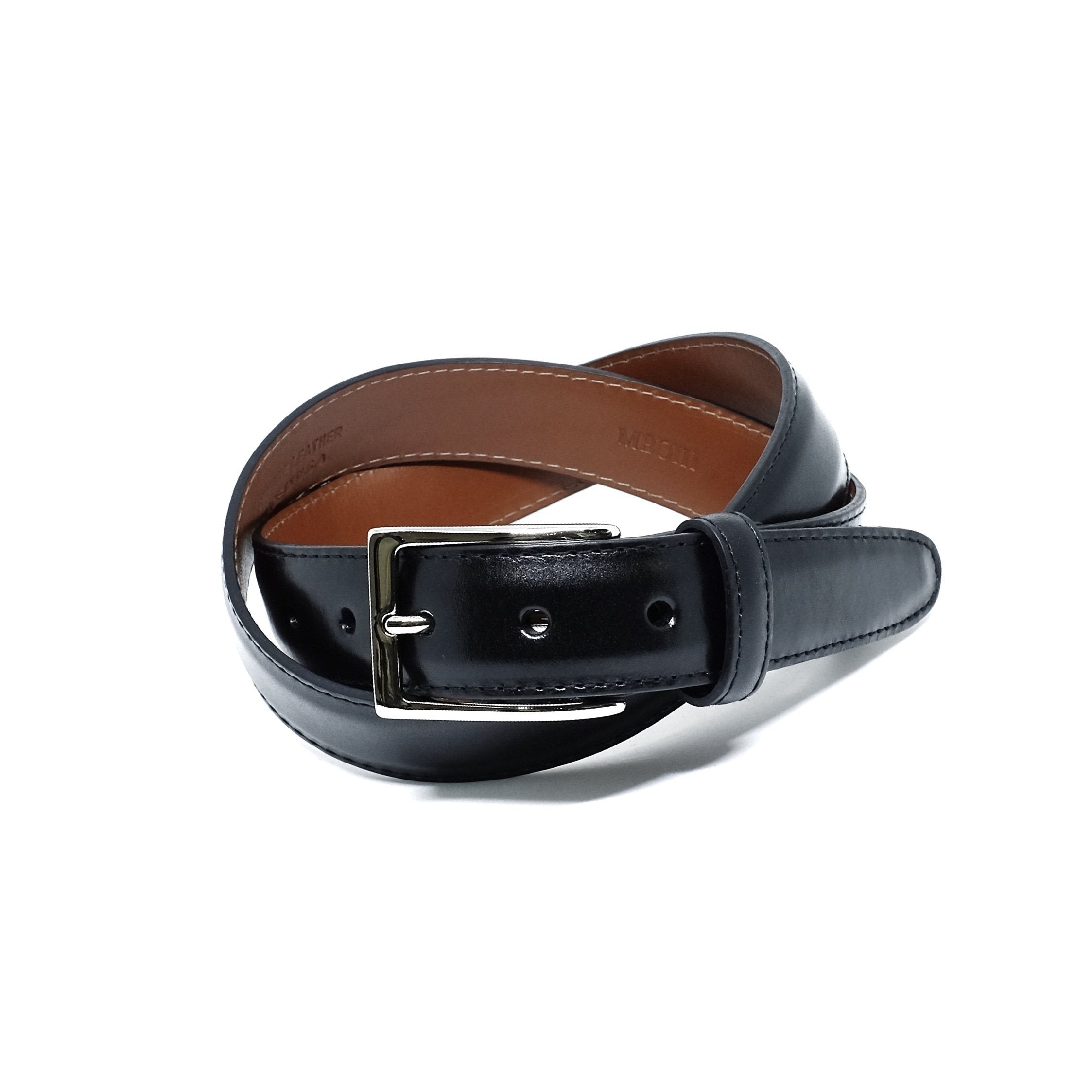 ALDEN MB0111 BLACK CALF BELT & BUCKLE