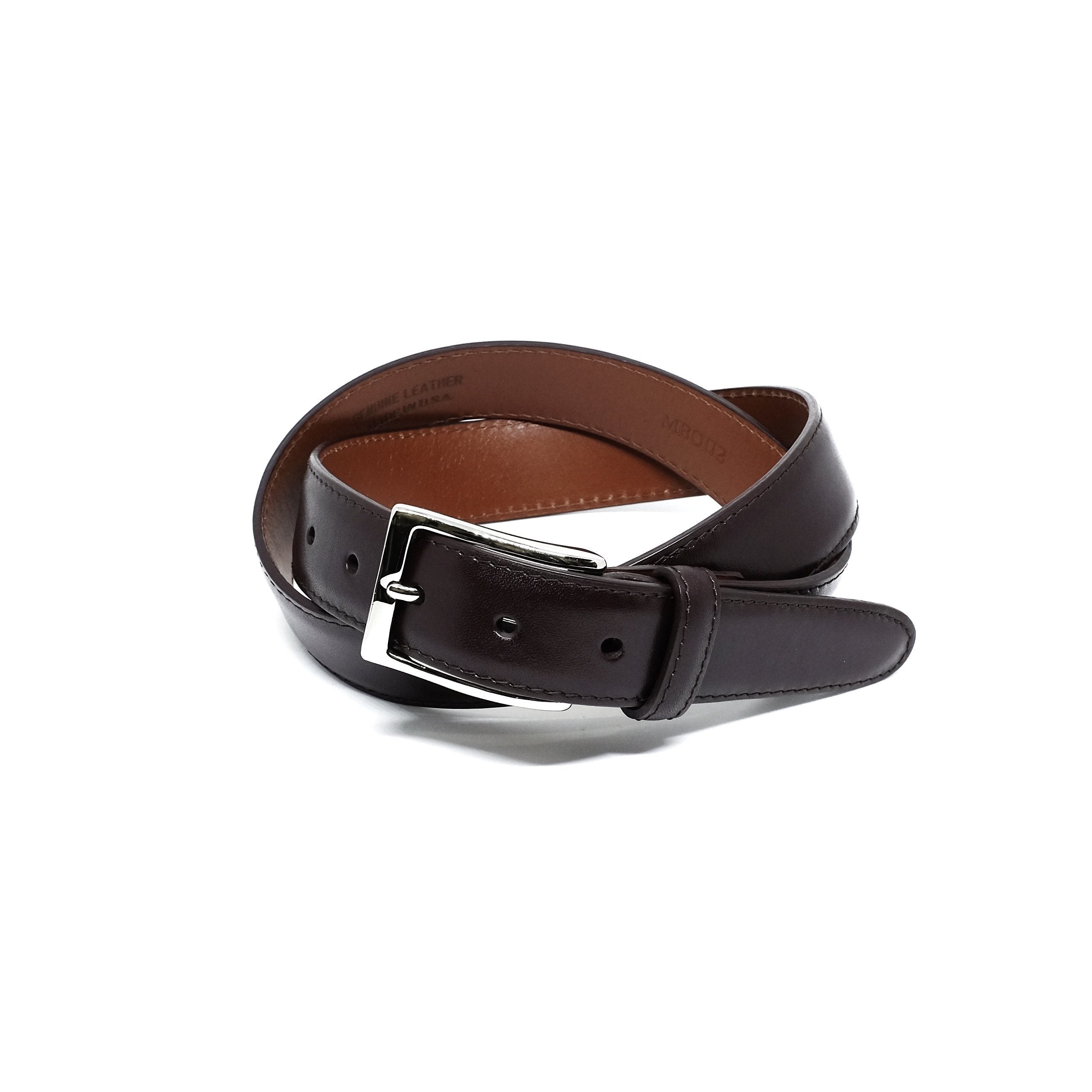 ALDEN MB0112 30MM BURGUNDY CALF BELT & BUCKLE