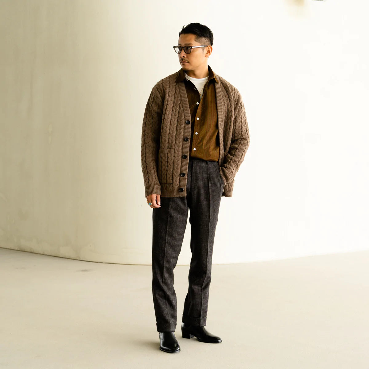 COLONY CLOTHING / CABLE KNIT CARDIGAN / CC2202-KN01
