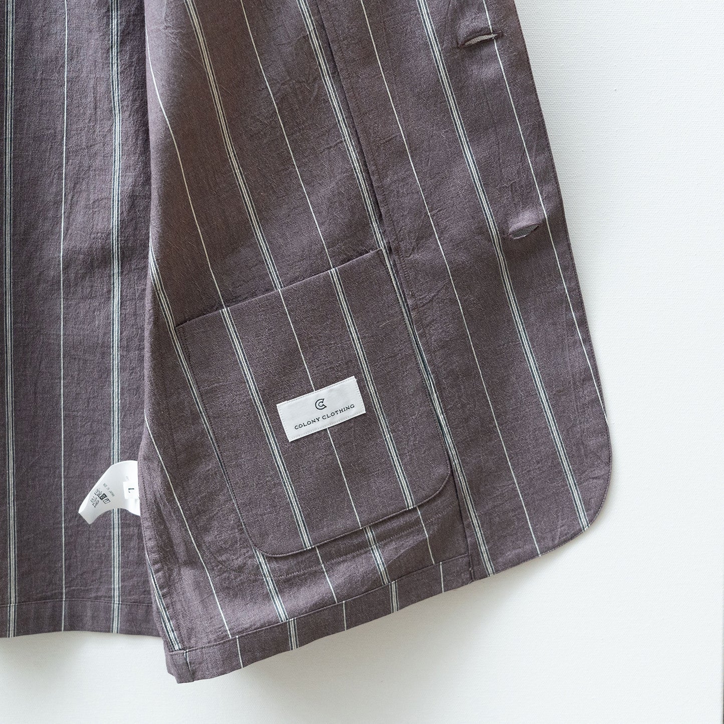 COLONY CLOTHING / COTTON STRIPED LOUNGE JACKET / CC2301-JK01S-1