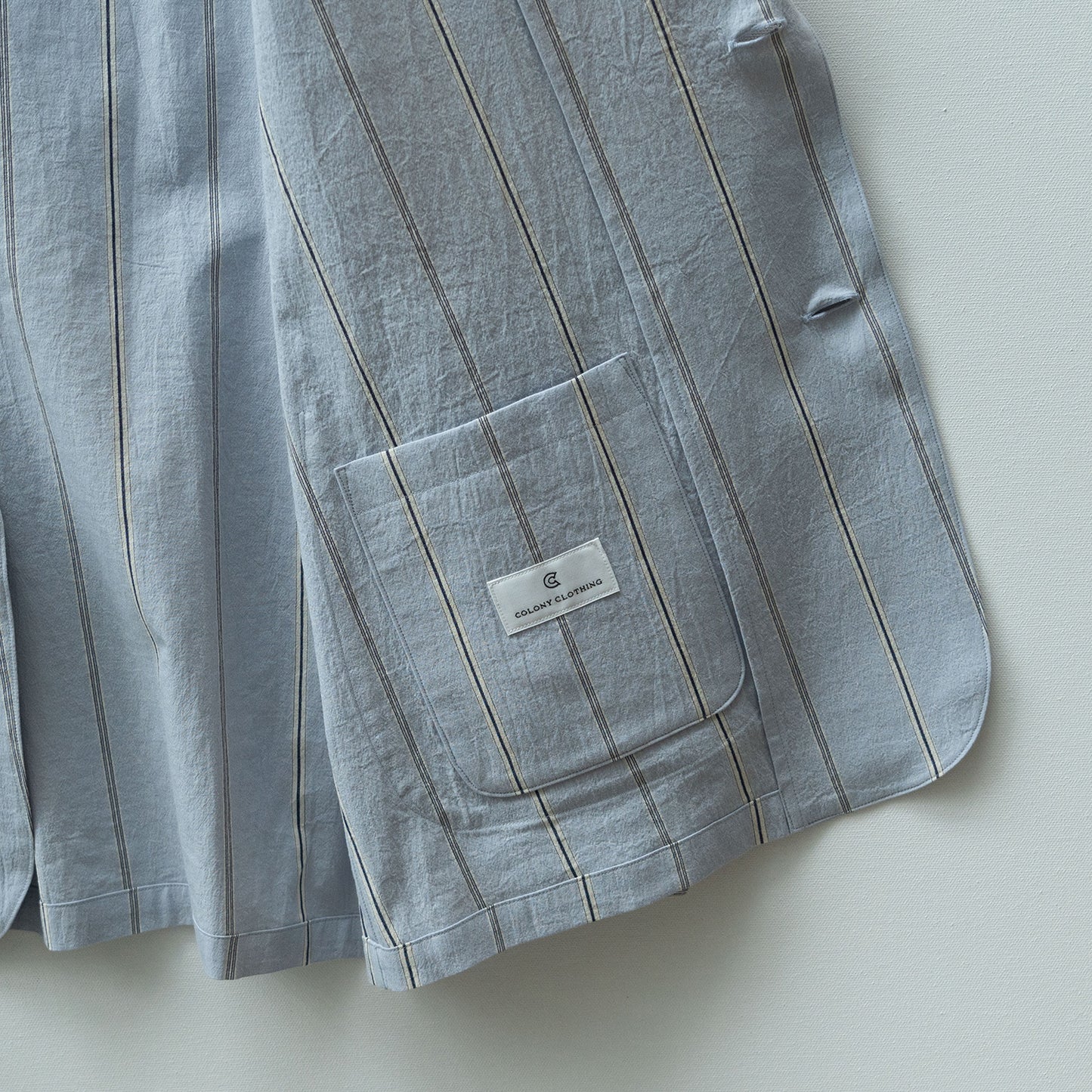 COLONY CLOTHING / COTTON STRIPED LOUNGE JACKET / CC2301-JK01S-1