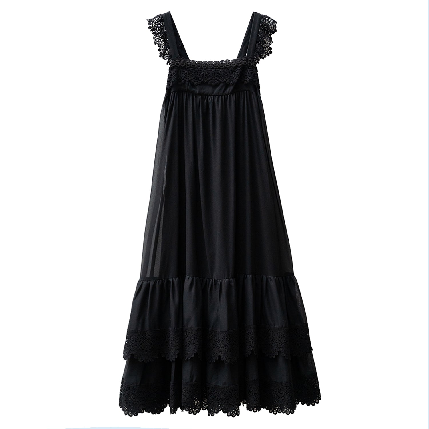 AKIKO OGAWA X COLONY CLOTHING BLACK LACE DRESS