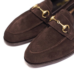 GEORGE CLEVERLEY / THE COLONY DARK BROWN BUCKSKIN LOAFERS