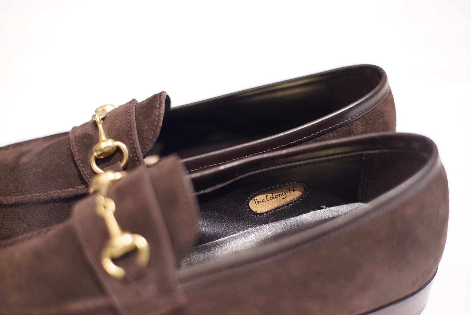 GEORGE CLEVERLEY / THE COLONY DARK BROWN BUCKSKIN LOAFERS