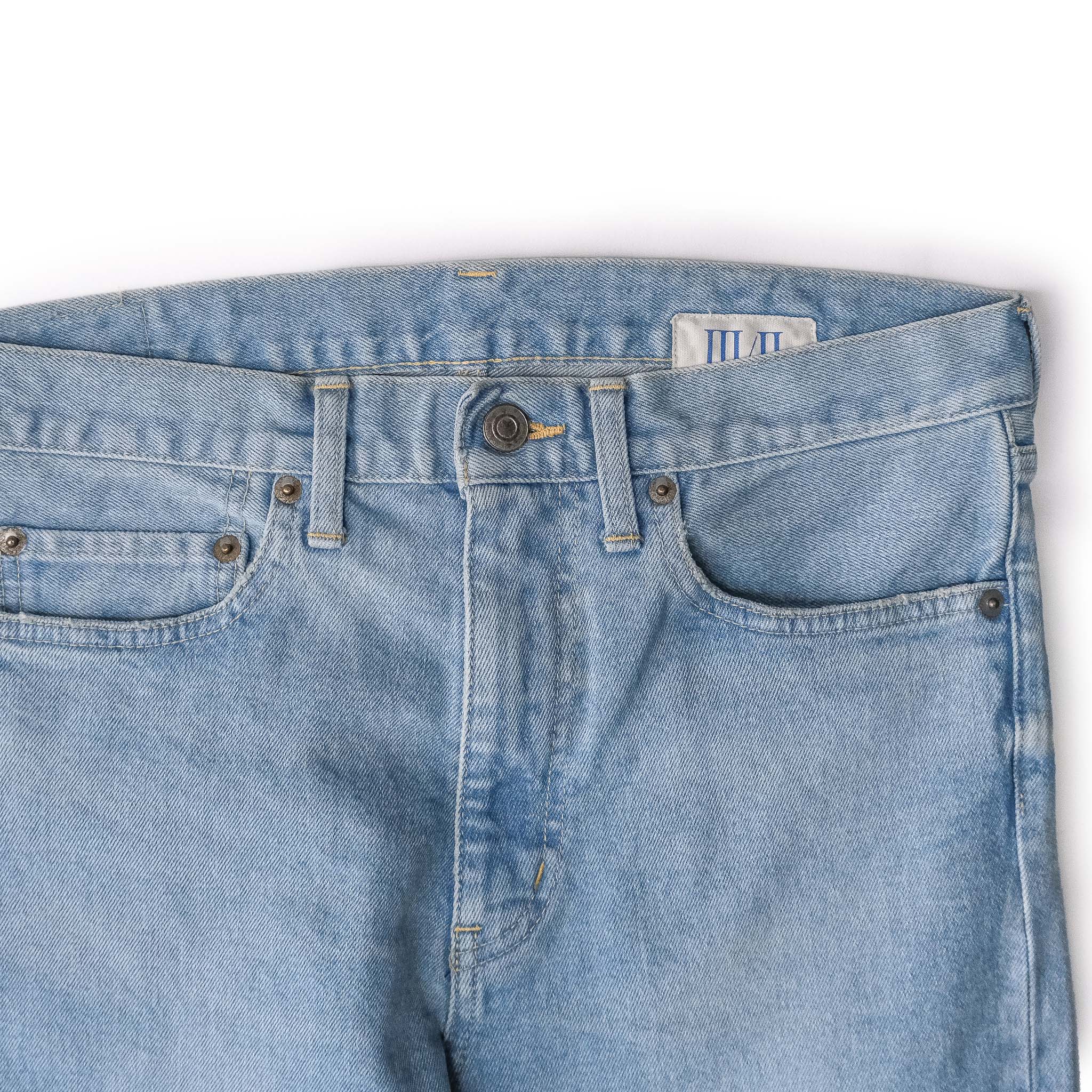 SLIM STRAIGHT LEG INDIGO WASH BLEACH / TDST-003-13YWB