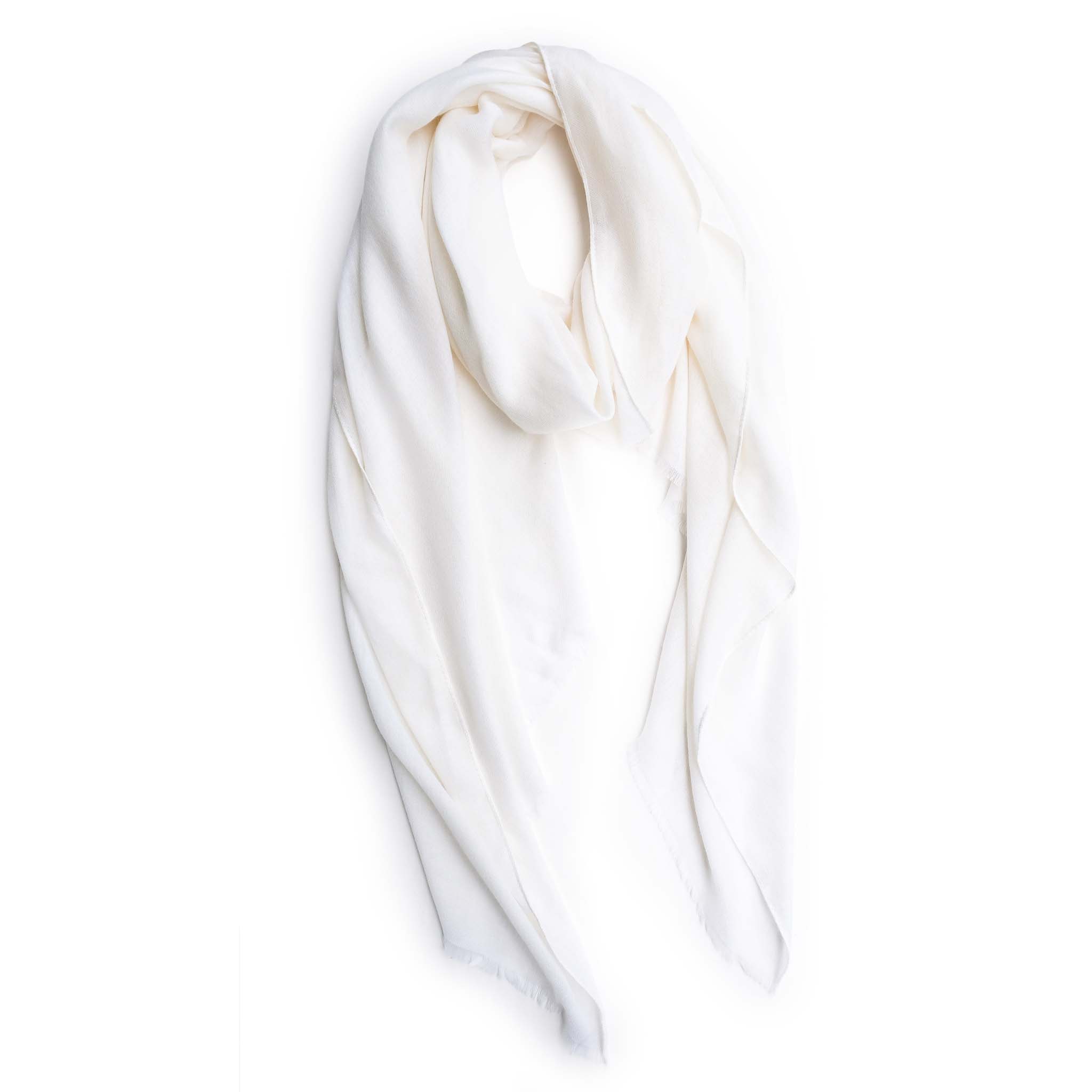 PIACENZA / CASHMERE STOLE WHITE
