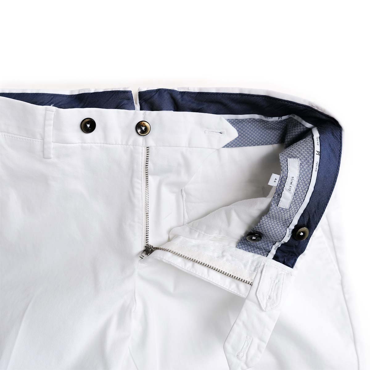 PT TORINO / WHITE COTTON PANTS