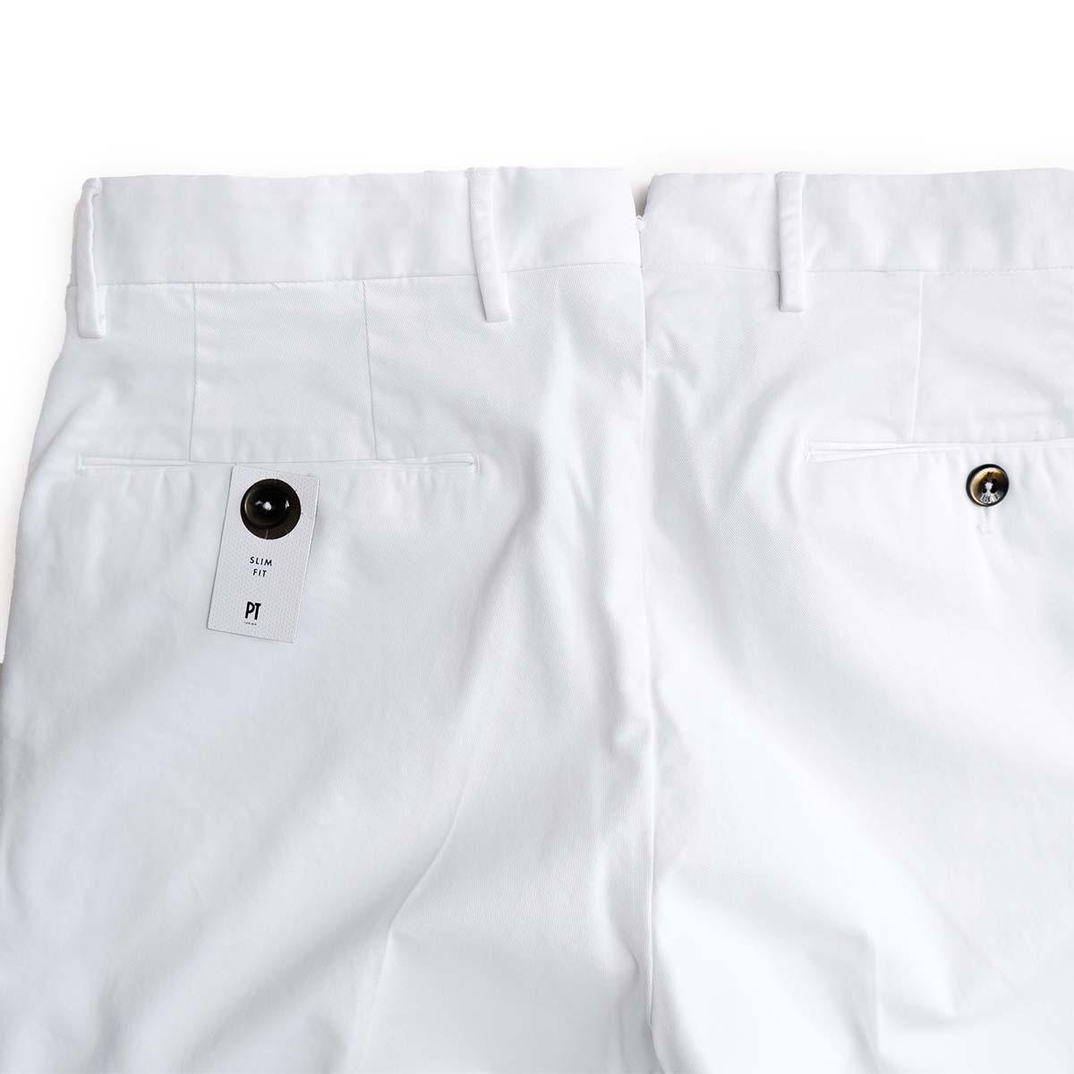 PT TORINO / WHITE COTTON PANTS