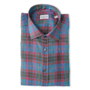 BAGUTTA / CHECKERED LINEN SHIRT / BERLINO_GALW 11890.450