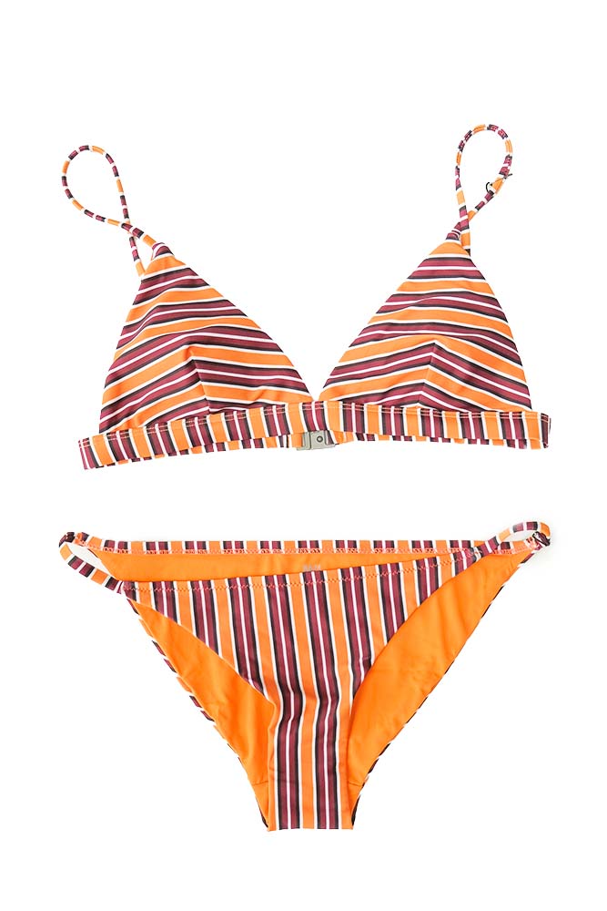 DAZE DAYZ / ORANGE STRIPED BIKINI – COLONY CLOTHING