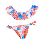 VERDISSIMA / ORANGE FLORAL BIKINI SET