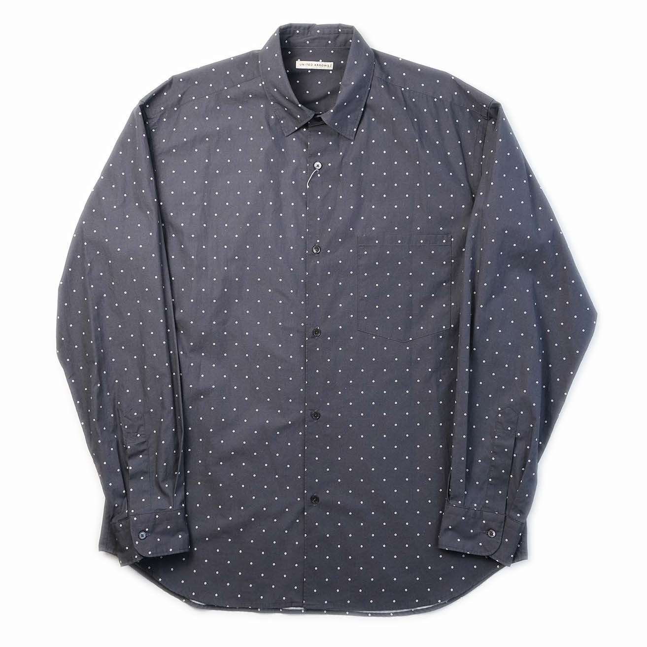 UNITED ARROWS / PRINTED MEN'S SHIRT (UAS PPLN PRNT REG DARK GREY)