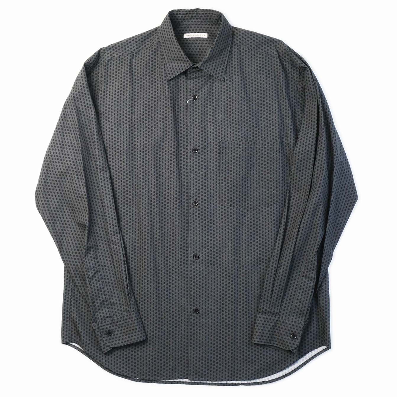 UNITED ARROWS / PRINTED MEN'S SHIRT (UAS PPLN PRNT REG OLIVE)