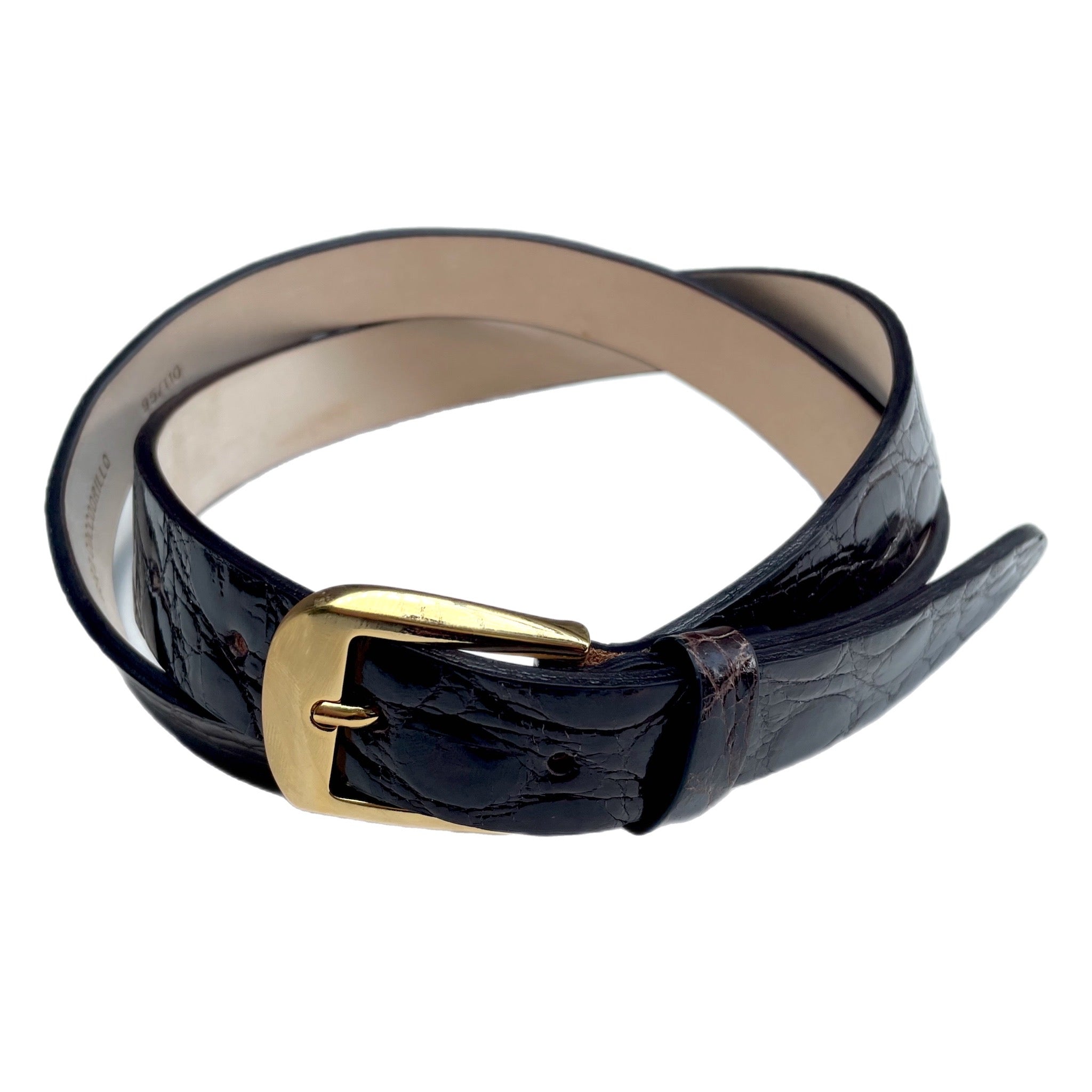 SADDLER'S BELT / BLACK CROC
