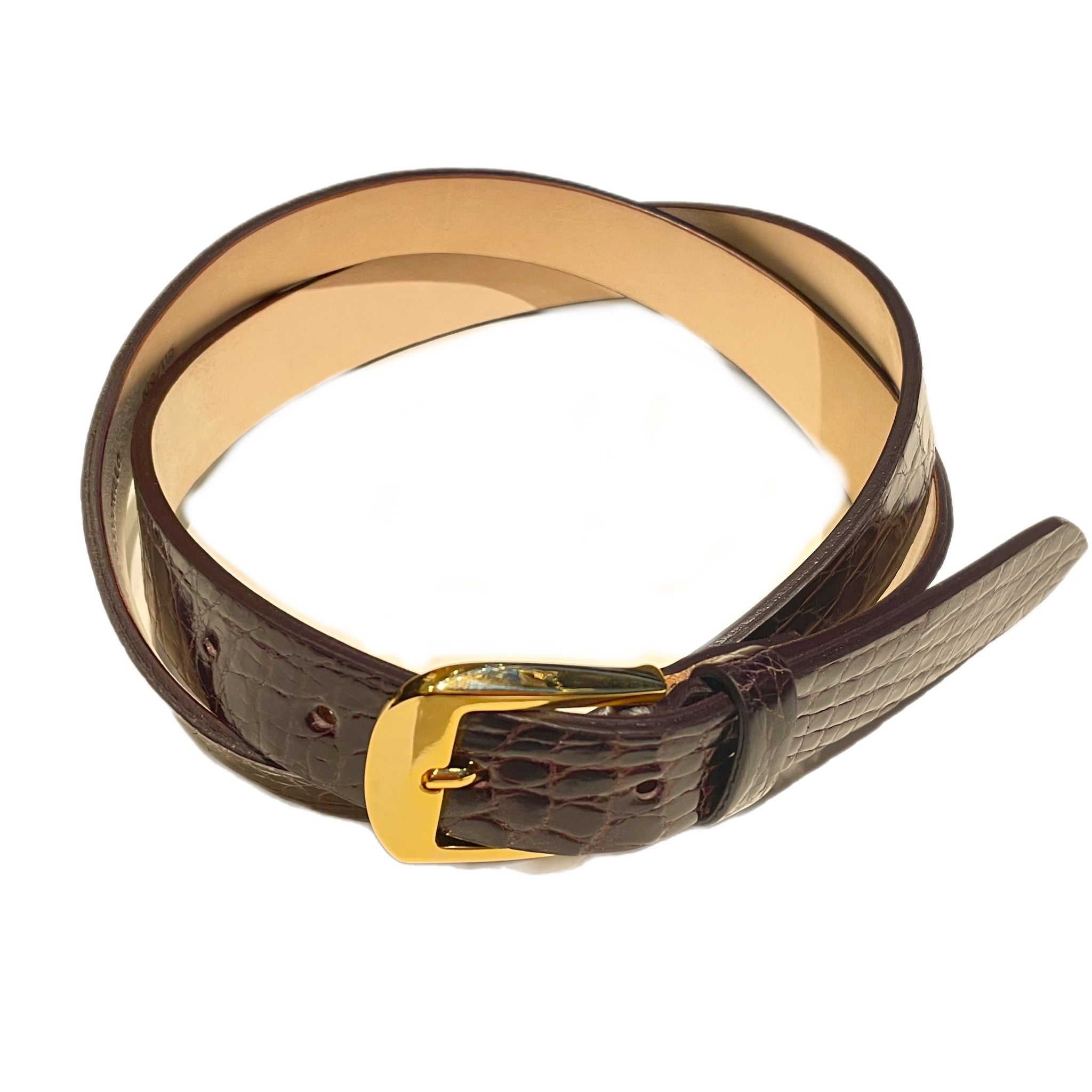 SADDLER'S BELT / BROWN CROC