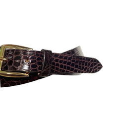 SADDLER'S BELT / BROWN CROC