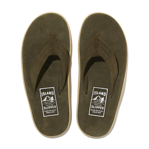 ISLAND SLIPPER ARMY GREEN SUEDE THONG (PT203 ARMY)