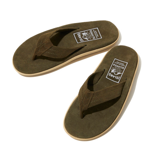 ISLAND SLIPPER ARMY GREEN SUEDE THONG (PT203 ARMY)