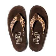 Island Slipper Classic Espresso Leopard Suede Thong (PB203VS)