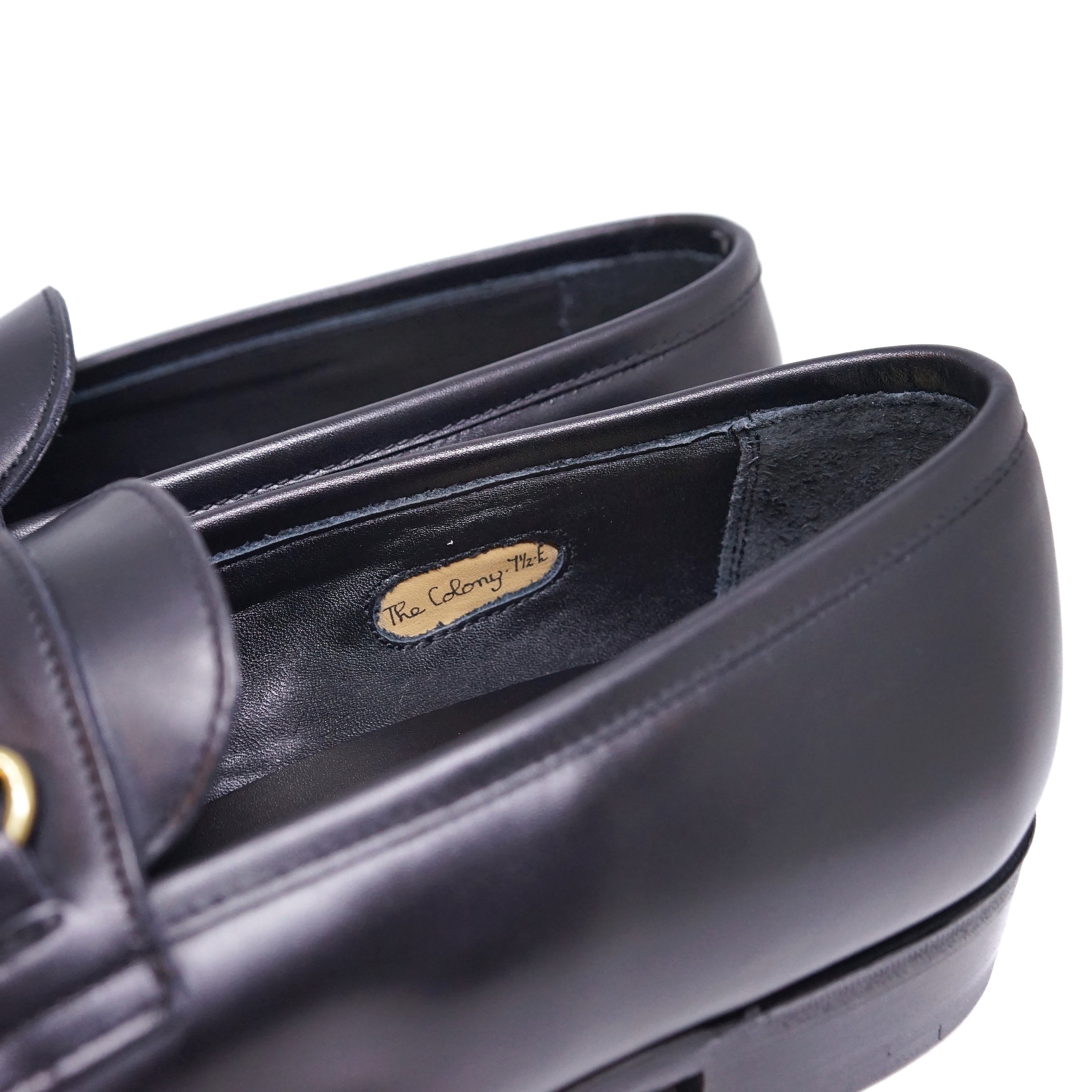 GEORGE CLEVERLEY / THE COLONY BLACK CALF LOAFERS