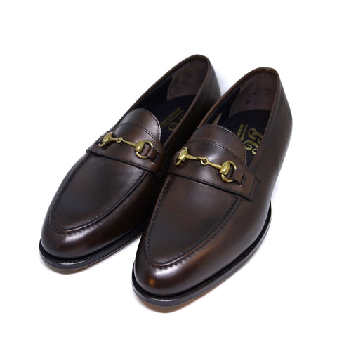 GEORGE CLEVERLEY / THE COLONY ANTIQUE DARK BROWN LOAFERS