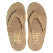 ISLAND SLIPPER TAUPE SUEDE THONG (PT203 TAUPE)