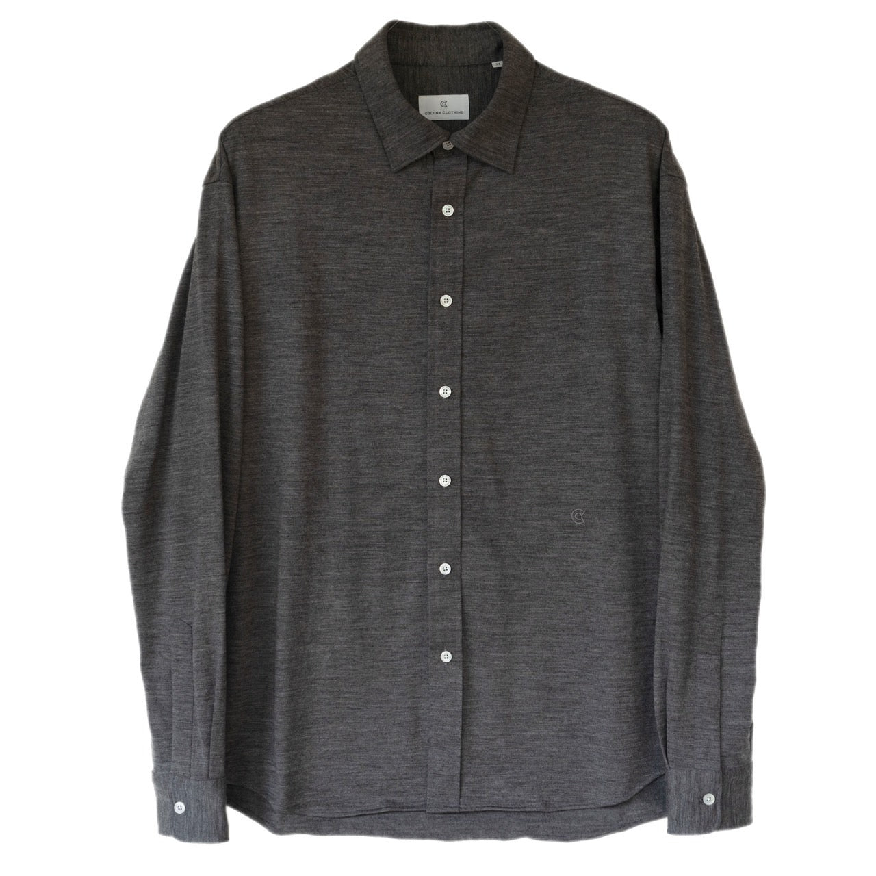 COLONY CLOTHING / WOOL JERSEY LOUNGE SHIRT / CC2202-SH02-2