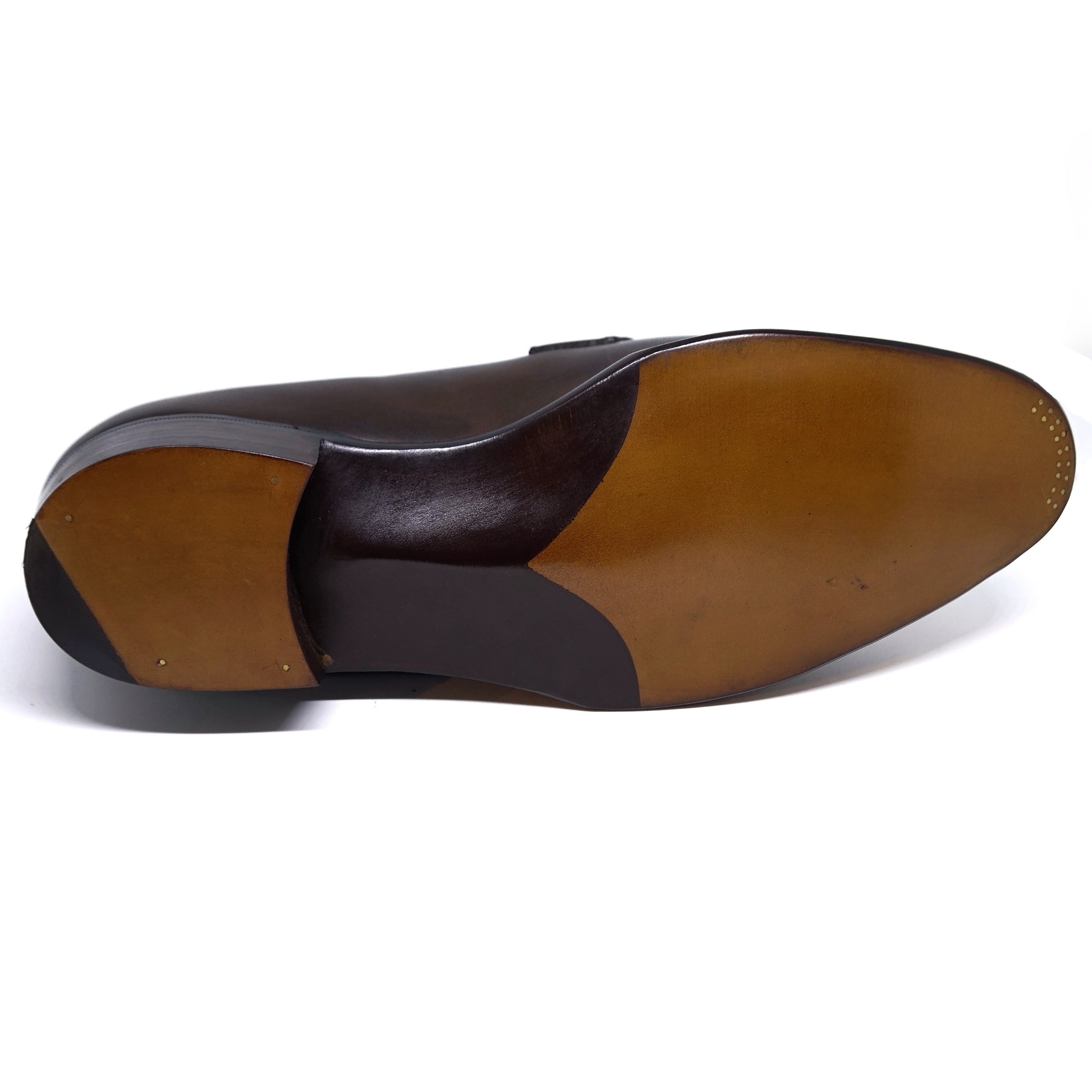 GEORGE CLEVERLEY / THE COLONY ANTIQUE DARK BROWN LOAFERS