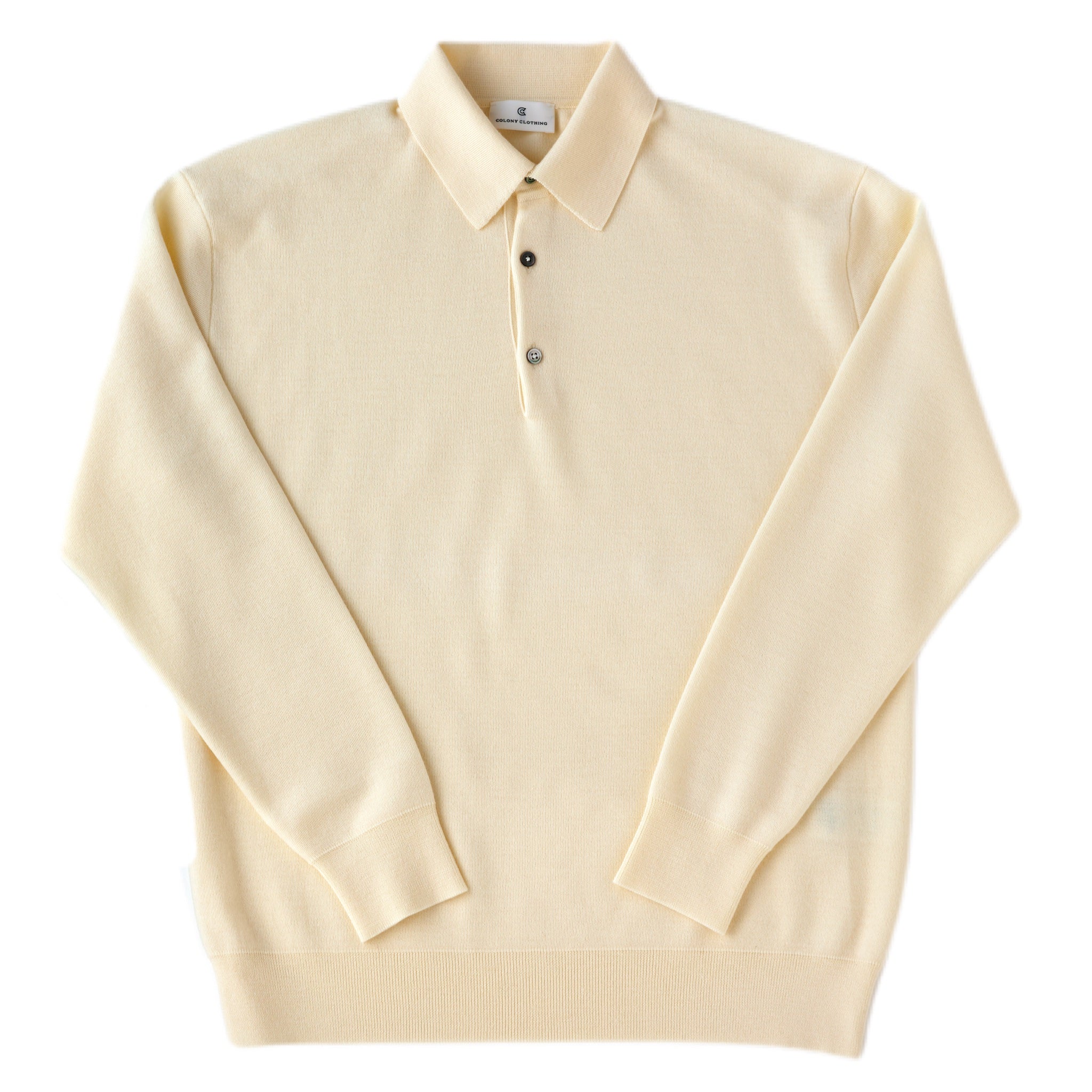 COLONY CLOTHING / MERINO WOOL KNIT POLO / CC21-2-KT01