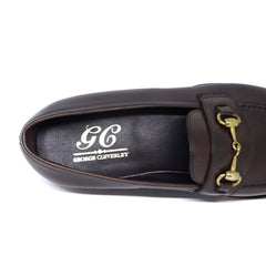 GEORGE CLEVERLEY / THE COLONY ANTIQUE DARK BROWN LOAFERS