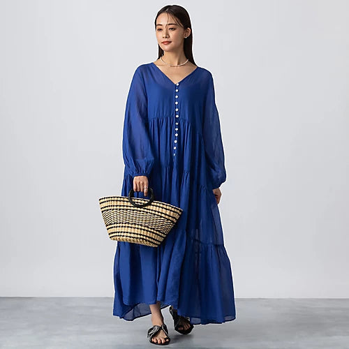 DEVOTION TWINS BLUE LONG DRESS (023.397G) COLONY CLOTHING DEVOTION TWINS BLUE LONG DRESS (023.397G) COLONY CLOTHING